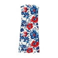 thumbnail image 4 of Pisexur Robe Décontractée pour Femmes Mode Florale Débardeur Sans Manches Robes d'Été pour Femmes Tendance Col en V Boutonnée Robe Évasée avec Poches Douce Extensible Robes d'Été pour Femmes Couvre-Maillot de Plage P-2TG Multicolore, 4 of 8