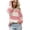 Pink, variant on Women Striped Color Block Polo Sweatshirt Lapel Collared Long Sleeve Oversized Shirt Trendy Spring Clothes (Pink XXS)