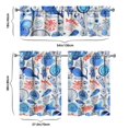 thumbnail image 6 of Kitchen Curtains 36 Inch Short - 3 Panel Set, Seashell Starfish Nautical Print, Rod Pocket Window Curtain for Tropical Beach Farmhouse, Sea Coral Cute Design, Easy Wash, 6 of 6