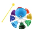 thumbnail image 2 of TISHITA Colorful Hand Percussion Bells, 8 Note Diatonic Metal Hand for Musical Teaching, Chorus,Wedding and Family Party, 2 of 7