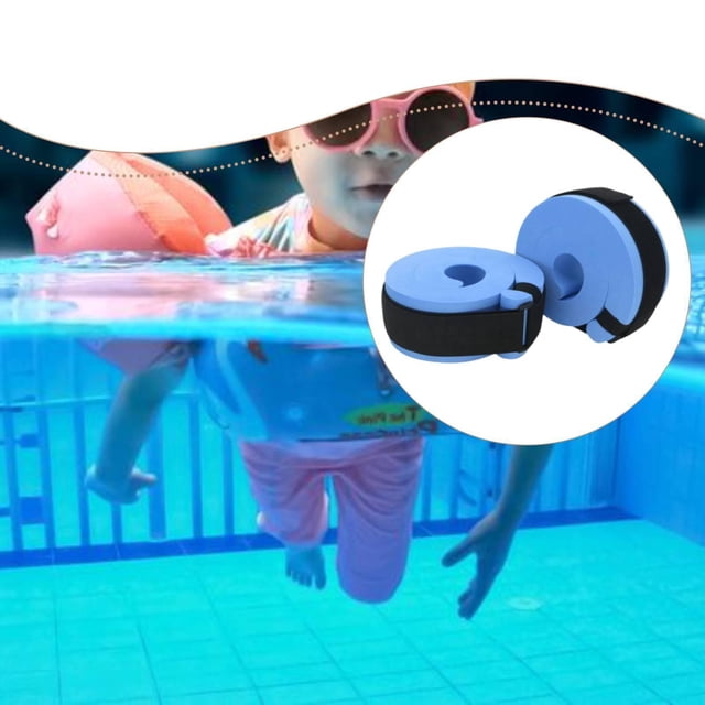 Quzzie 2 Pieces Swim Aquatic Cuffs with Adjustable Strap EVA Children Adults Swim Float Blue
