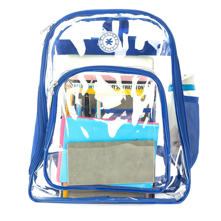 Clear Backpack- Royal Trim- Printed 1 color