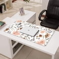 thumbnail image 3 of Brown Flower Mousepad Gaming Pad Mouse Waterproof No Slip for Office Home Work Gaming Table Tables Mousemat Rubber Base Mousepad with Stitched Edges 35.4x15.7inches, 3 of 7