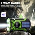 thumbnail image 4 of UMUTOO Emergency Radio Solar Hand Crank NOAA Weather Phone Charger, Green, 4 of 10