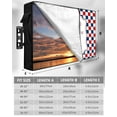 thumbnail image 2 of Independence Gnomes American Star Outdoor TV Cover 60 to 65 Inch Waterproof, Flag Color Buffalo Plaid Checker 600D Oxford TV Covers with Zipper, Outside Flat TV Screen Protector 58"Wx37"Hx4.5"D, 2 of 7