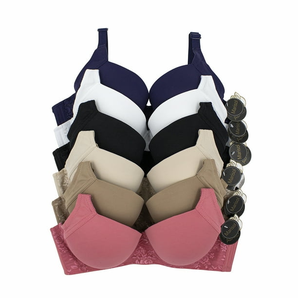 Paquete de Brasier Adda Lingerie Modelo Marisol, Copa D, Colores surtidos