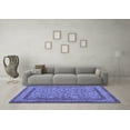 thumbnail image 3 of Ahgly Company Machine Washable Indoor Rectangle Persian Blue Traditional Area Rugs, 4' x 6', 3 of 4