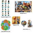 thumbnail image 3 of 189 PCS Birthday Party ZOO Animal Decoration Set - ZOO Animal 24 Cake Toppers, 1 Happy Birthday Banner, 1 Large Cake Topper, 1 Table Cloth, 18 Latex Ballnoon Party Supplies for Fans., 3 of 5