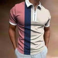 thumbnail image 3 of Men's POLO Shirt Striped Printed Short Sleeve T-Shirt Lapel Shirt, 3 of 7