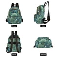 thumbnail image 4 of FORMRS Mini Backpack Purse for Women Quilted Travel Daypack Casual Shoulder Bag, Green Forest Pattern, 4 of 7