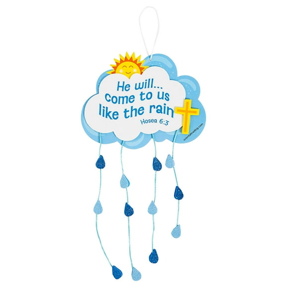 Fun Express 6" x 8" Religious Spring Rain Sign Foam Craft Kit - Makes 12
