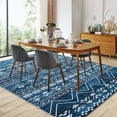 thumbnail image 6 of Geetinfly 9*12FT Super Soft Moroccan Machine Washable Boho Ultra-Thin Anti-Slip Geometric Area Rug, Peacock Blue, for Living Room, Bedroom, Dining Room & Office, 6 of 7