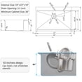 thumbnail image 3 of Adrinfly Workstation 33-inch Drop-In 16 Gauge Kitchen Sink R10 Radius Stainless Steel Kitchen Sink Single Bowl with Intergrated Ledge & Accessories (Pack of 5) -33"x22"x10", 3 of 3