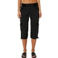 thumbnail image 4 of High Waist Ladies Overalls Casual Pants Cotton Linen Shorts Thin Loose Wide Leg Pants, 4 of 5