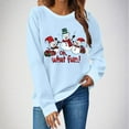 thumbnail image 4 of PFRNLF Christmas Sweatshirts for Women Cute Christmas Snowman Print Long Sleeve Pullover Tops, 4 of 5