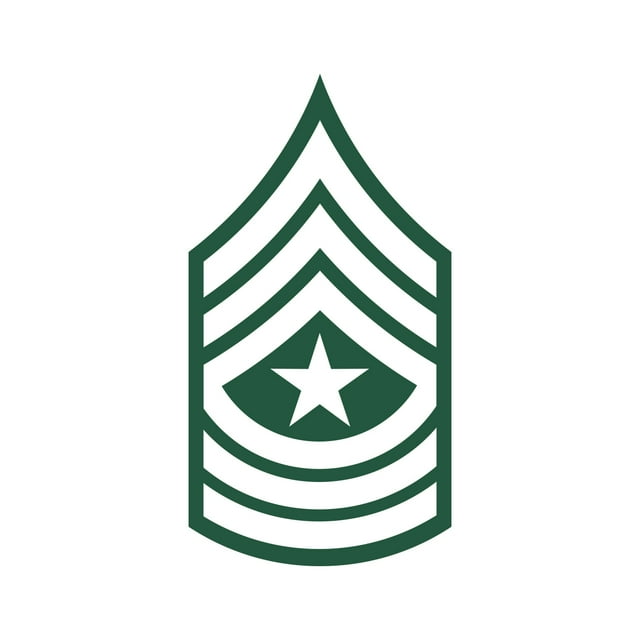 E-9 Sergeant Major Rank Sticker Decal Die Cut - Self Adhesive Vinyl - Weatherproof - Made in USA - Many Color and Sizes - sgm or-9 e9 us army