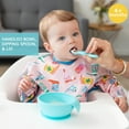 thumbnail image 4 of Bumkins Baby Silicone First Feeding Set w/ Bowl, Lid & Spoon for Ages 4 months+ (Blue), 4 of 6