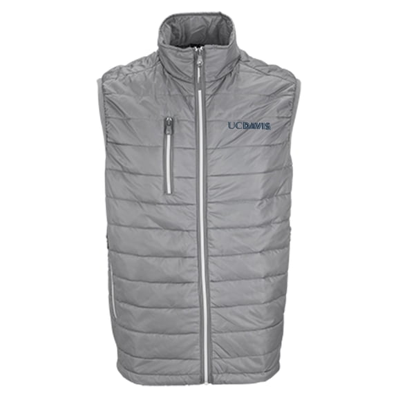 Men's Gray UC Davis Aggies Apex Compressible Quilted Vest