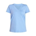 thumbnail image 5 of Time and Tru Women's Slub V Neck Tee with Short Sleeves, Sizes XS-XXXL, 5 of 5