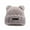Grey, variant on D GROEE Elastic Hat Women Winter Hat Cartoon Bear Shape Thick Plush Ear Knitted Lady Outdoor One piece Hood Hat