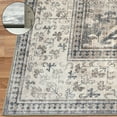 thumbnail image 3 of ReaLife Machine Washable Rug - Stain Resistant, Non-Shed - Eco-Friendly, Padded, Family & Pet Friendly - Made from Premium Recycled Fibers - Paz Border Distressed Beige Gray Ivory - 2'6" x 10', 3 of 6