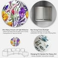 thumbnail image 5 of Designart 'VIntage Tropical Flowers IX' Traditional Circle Metal Wall Art 23x23 - Disc of 23, 5 of 5