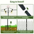 thumbnail image 4 of Postes de Luz de Cadena para Exteriores: Soporte de Iluminación para Patio de 11,81 Pies de Alto con Ganchos, Poste de Metal Resistente para Luces de Cadena Colgantes, para Jardín Exterior, Patio Trasero, Bistró, BBQ, Fiestas, Bodas, Paquete de 2, 4 of 9