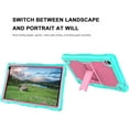 thumbnail image 4 of FIEWESEY for Urao C107/Jeazans OC101/C107 10.1 inch Tablet Hybird Case Kids Friendly with Stand case Cover for HiGrace C107/ZOFYWNAS C107/Freeski C107/Pswarfd 10.1 inch Tablet (Green/Pink), 4 of 8