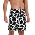 thumbnail image 2 of Fotbe Cow Print Black White Pajama Shorts for Men, Men's Pajama Bottoms, Sleepwear,Short Pajama Pants-3X-Large, 2 of 9