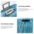 thumbnail image 4 of Teal Turquoise Fluid Stripes Luggage Cover Anti Scratch, Elastic Suitcase Protector Suitcase Covers for Luggage Fits 18-32 Inch Luggage, 4 of 5