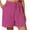 Womens Shorts Clearance Plus Size-Hot Pink, variant on YanHong Shorts for Women Plus Size Women's Cotton Linen Shorts Solid Color Comfortable Elastic Wide Leg Casual Shorts Green M