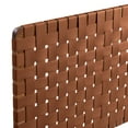 thumbnail image 4 of Sparta Weave Wall-Mount Vegan Leather King Headboard in Walnut Brown, 4 of 7