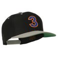 thumbnail image 5 of Arial Number 3 Embroidered Classic Two Tone Cap - Black Silver OSFM, 5 of 5