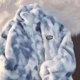 thumbnail image 1 of New Women's Tie Dye Lamb Fleece Jacket Autumn Winter Zipper Outerwear Warm Plush Jackets Harajuku Casual Loose Female Thick Coat, 1 of 4