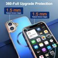 thumbnail image 4 of Allytechgroup Phone Case for Apple iPhone 16 Plus, Slim Fit Magnetic Back Cover Compatible with Mag-Safe Shockproof & Anti-Scratch iPhone 16 Plus Case Cover for Women Men,Blue, 4 of 6