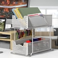 thumbnail image 3 of SimpleHouseware 2 Tier Sliding Cabinet Basket Organizer Drawer, White, 3 of 5
