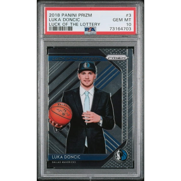 Graded 2018 Panini Prizm Luka Doncic #3 Luck of the Lottery Rookie RC Basketball Card PSA 10 Gem Mint