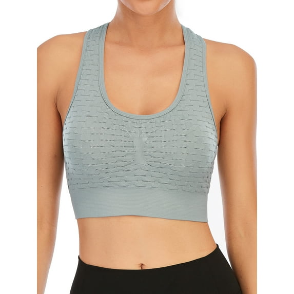 YouLoveIt Women Removable Padded Sports Bras Women's Racerback Sports Bra Activewear Racerback Padded Seamless Sports Bra Workout Sports Bras