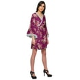 thumbnail image 3 of Moomaya Printed Robe&nbsp;For Women Dressing&nbsp;Gown&nbsp;Short Cotton Summer Bathrobe, 3 of 6