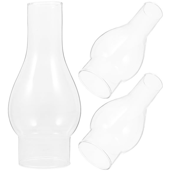 MasteelfCA 3pcs Glass Oil Lamp Chimney Clear Kerosene Lamp Shade Lamp Shade Cover For Kerosene Lamp