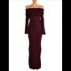 thumbnail image 1 of Vestido Tipo Suéter Ajustado con Hombros Descubiertos para Mujer, Vestido Formal de Larga, Elegante, para Fiesta en Club o Discoteca. Marrón Rojizo M, 1 of 7