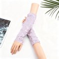 thumbnail image 2 of GDREDA Sparkly Fingerless Long Sleeve Scale Design Glitter Arm Warmers for Party Fashion Wear White,One Size, 2 of 4