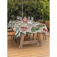 thumbnail image 2 of Outdoor Tablecloth with Umbrella Hole and Zipper, Christmas Trees Rectangle Table Cloth 60x102 Inch Waterproof Tablecloth, Winter Xmas Vintage Pine Plant on Linen Picnic Table Cover for Patio Camping, 2 of 7