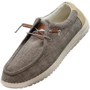 NORTY Mens Slip-on Loafer Canvas Lightweight Boat Shoes Soft Sole Walking Shoe