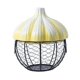 thumbnail image 3 of Cesta para huevos de cerámica, soporte versátil de hierro tejido estilo granja para huevos frescos y ajos. Amarillo, 3 of 8