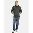 thumbnail image 2 of George Men's Button Henley Hoodie with Long Sleeves, Sizes S-3XL, 2 of 5