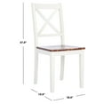 thumbnail image 5 of SAFAVIEH Silio Cross Back Wood Dining Chair, Set of 2, White/Light Brown, 5 of 7
