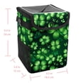 thumbnail image 5 of Saint Patrick's Day Foldable Car Trash Bin with Lid, Leak-Proof Mini Trash Can, Hanging Storage Bag for Car, 5 of 6