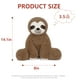 thumbnail image 4 of Peluche con forma de perezoso pesado Niuniu Daddy, 1,5 kg, para niños, 4 of 6