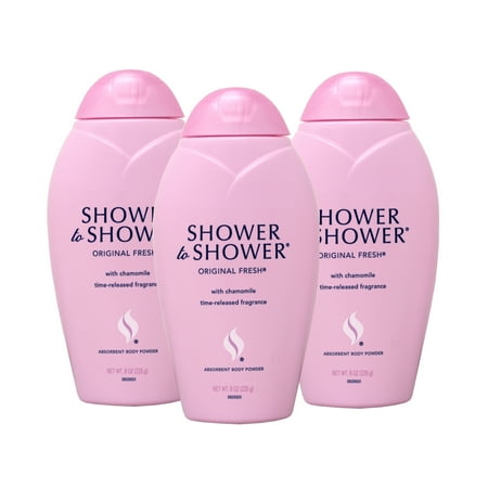 3 Pack - SHOWER TO SHOWER Body Powder Original Fresh 8 oz Each